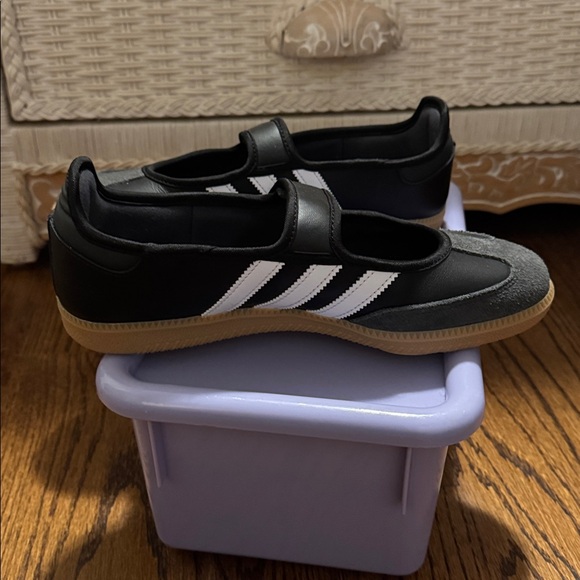 Adidas Black & White Samba Jane Sneakers Size 9 - Picture 9 of 11
